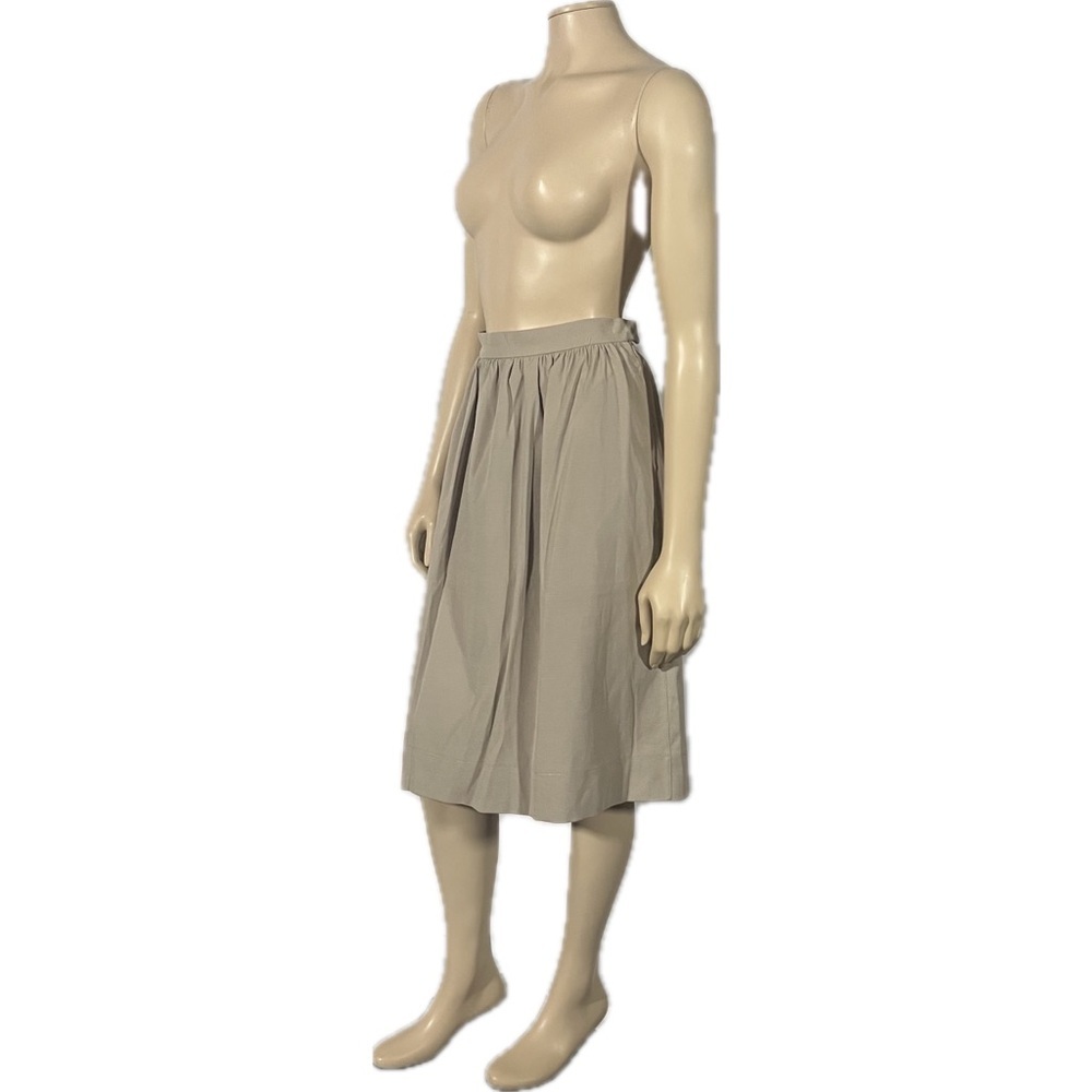Selected Femme Elegant Tan Women's Midi Skirt with Pockets